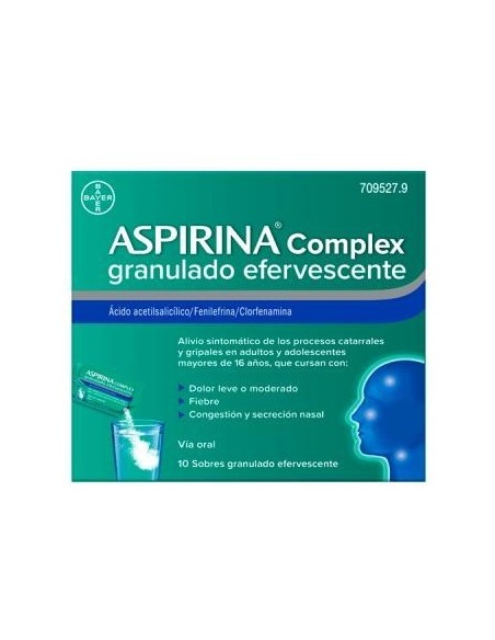 Aspirina Complex 10 Sobres Granulado Efervescente